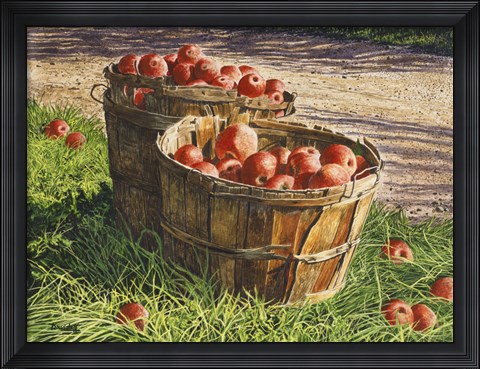 Framed Apple Bushels Print