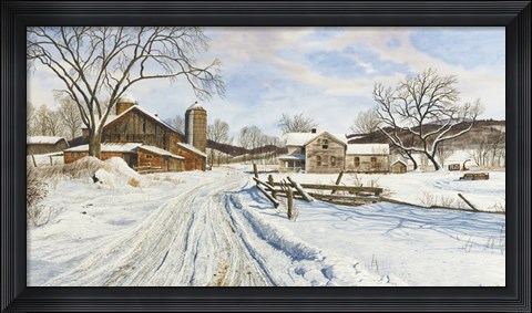 Framed Mid-January Farmscape Print