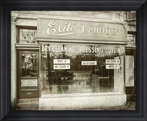 Framed Antique Laundry Print