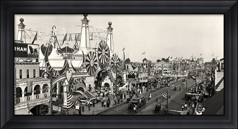 Framed Luna Park Surf Avenue Print