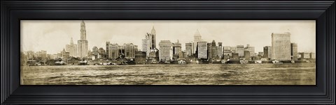 Framed NYC Skyline 1911 Print