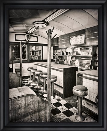 Framed Retro Diner Print