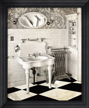 Framed Victorian Bathroom Print