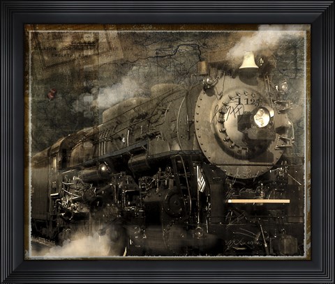 Framed Train Flat Print