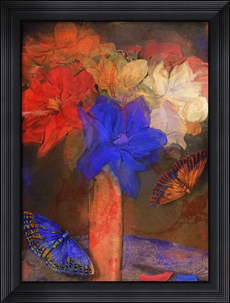 Framed Blue Magnolia Print