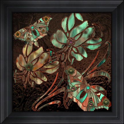 Framed Copper Butterflies Print