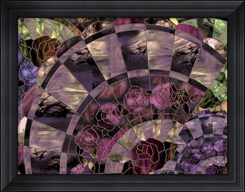 Framed Art Nouveau Fan Print