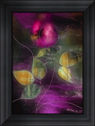 Framed Stained Glass Rose Print