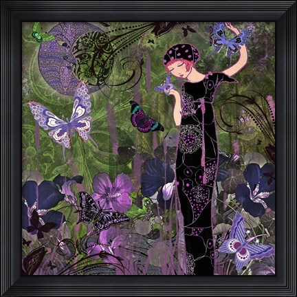 Framed Butterfly Forest Print