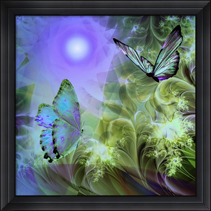 Framed Languid Journeys Blue Print