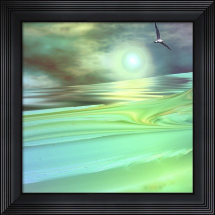 Framed Aqua Dunes Print