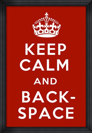Framed Keep Calm III Print