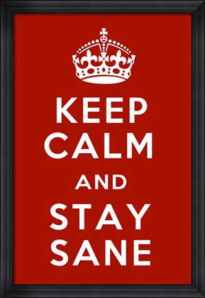 Framed Keep Calm IV Print