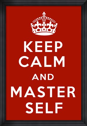 Framed Keep Calm V Print