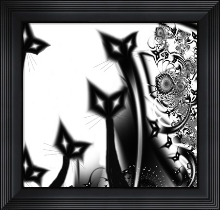 Framed Black Cats Print