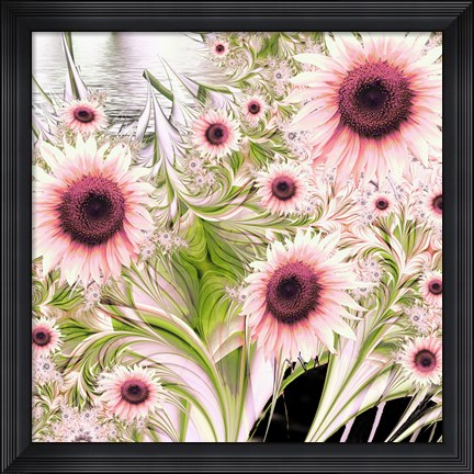 Framed Water Sunflowers Print