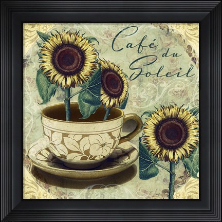 Framed Cafe Du Soleil Print