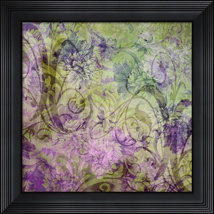 Framed Hat Pattern Colorized Redux II Print