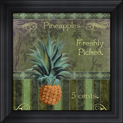 Framed Fresh Pineapples Print