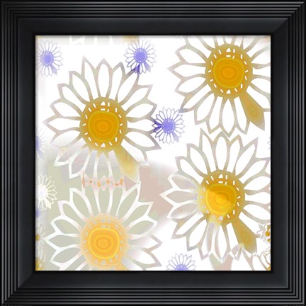 Framed Playful Daisies Print