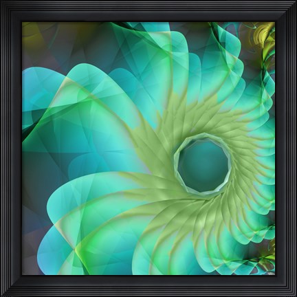 Framed Aqua in Bloom Print