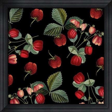 Framed Nature's Bounty -  Strawberries Print