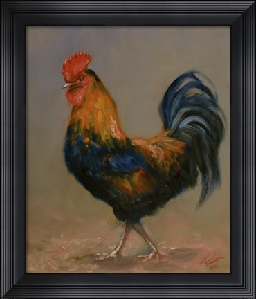 Framed Rooster 2 Print