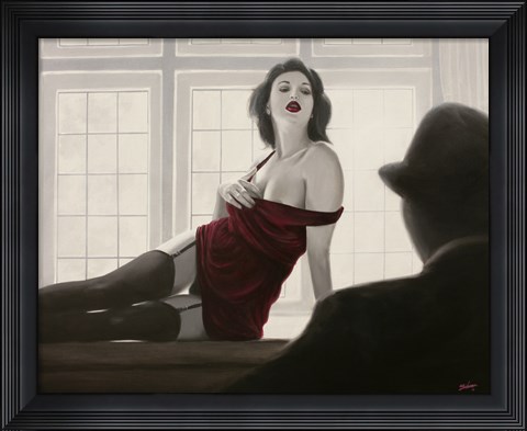 Framed Red Dress Print