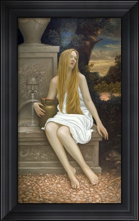Framed At the Fountain Print