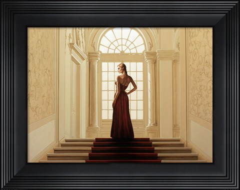 Framed All in Red Print
