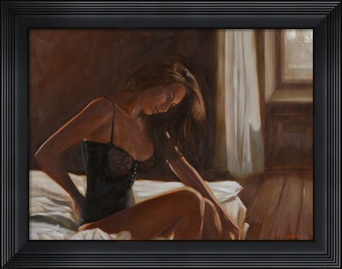 Framed Black Lace Print