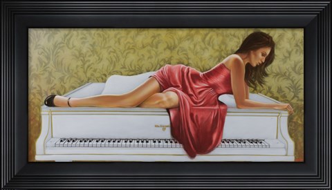 Framed On the Piano Print