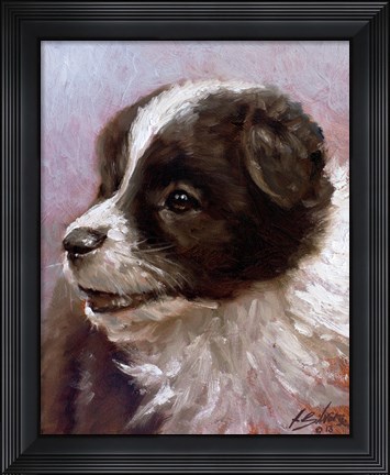Framed Border Collie 1 Print