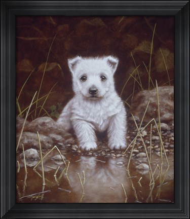 Framed Puppy 1 Print