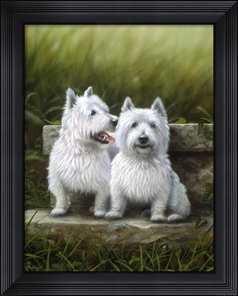 Framed Pair of Westies Print