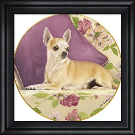 Framed Chihuahua With Pillow Print
