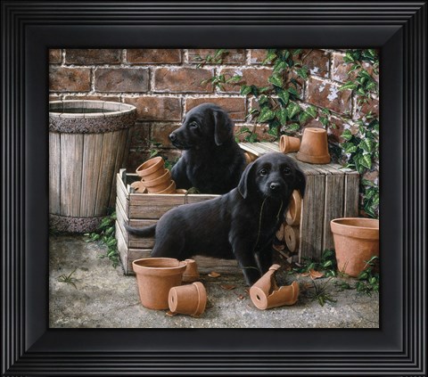 Framed Among the Flower Pots Print