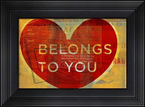 Framed Heart Belongs Print