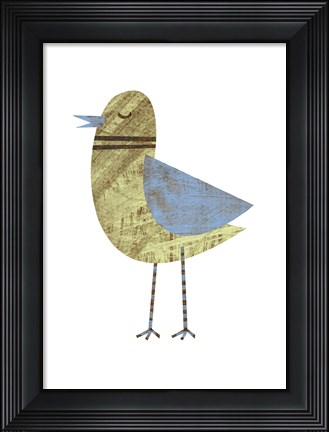 Framed Ring-necked Blue-winged Celery Bird Print