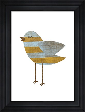 Framed Yellow Bluestripe Print