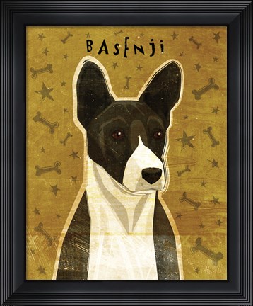 Framed Basenji - Black Print