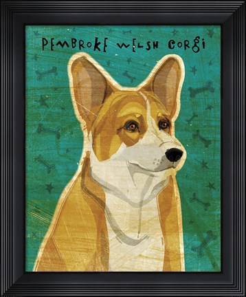 Framed Pembroke Welsh Corgi Print