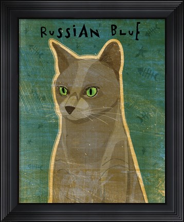 Framed Russian Blue Print