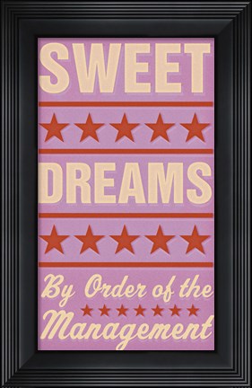 Framed Sweet Dreams - Girl Print