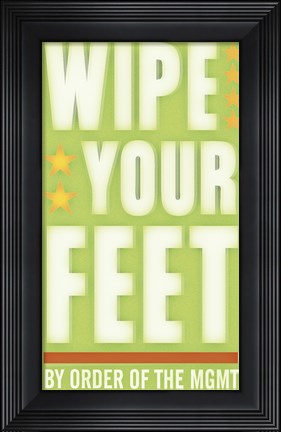 Framed Wipe Your Feet Print