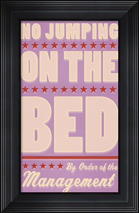 Framed No Jumping On The Bed - Girl Print