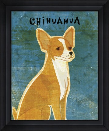 Framed Chihuahua (red) Print