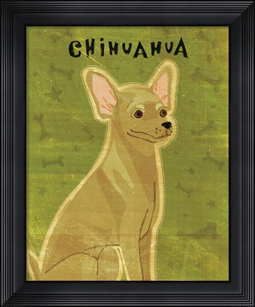 Framed Chihuahua (tan) Print