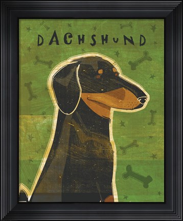 Framed Dachshund (black and tan) Print