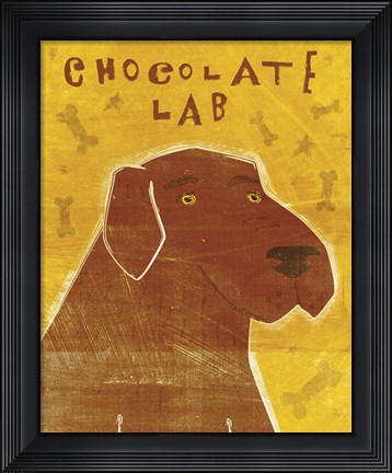 Framed Lab (chocolate) Print
